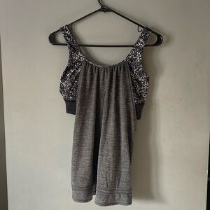 Lululemon No Limits Spry flowy tank top with built in sports bra.